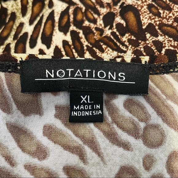 Leopard Print Career Blouse Top Shirt size XL Cheetah Print Animal Print - Picture 10 of 12